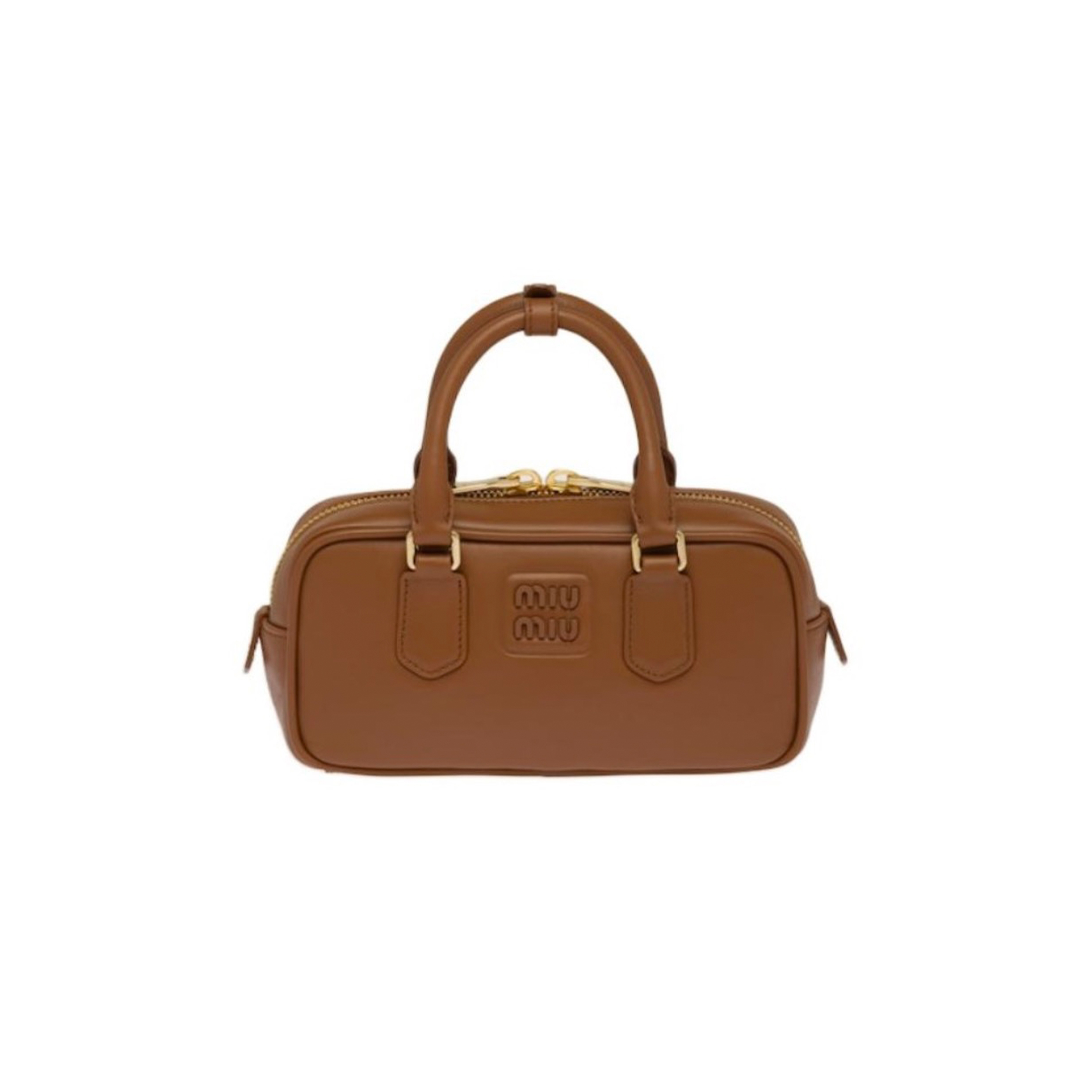 MIU MIU ARCADIE LEATHER HANDBAG 5BB142 (22*10.5*7.5cm)